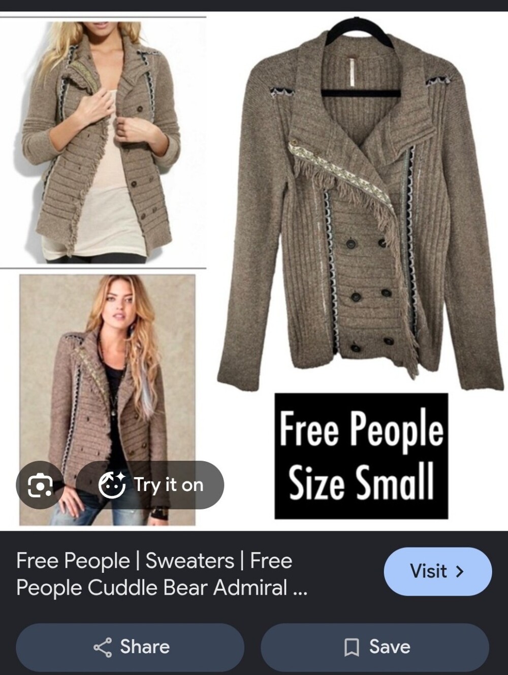 Free People Sweater, Cotton